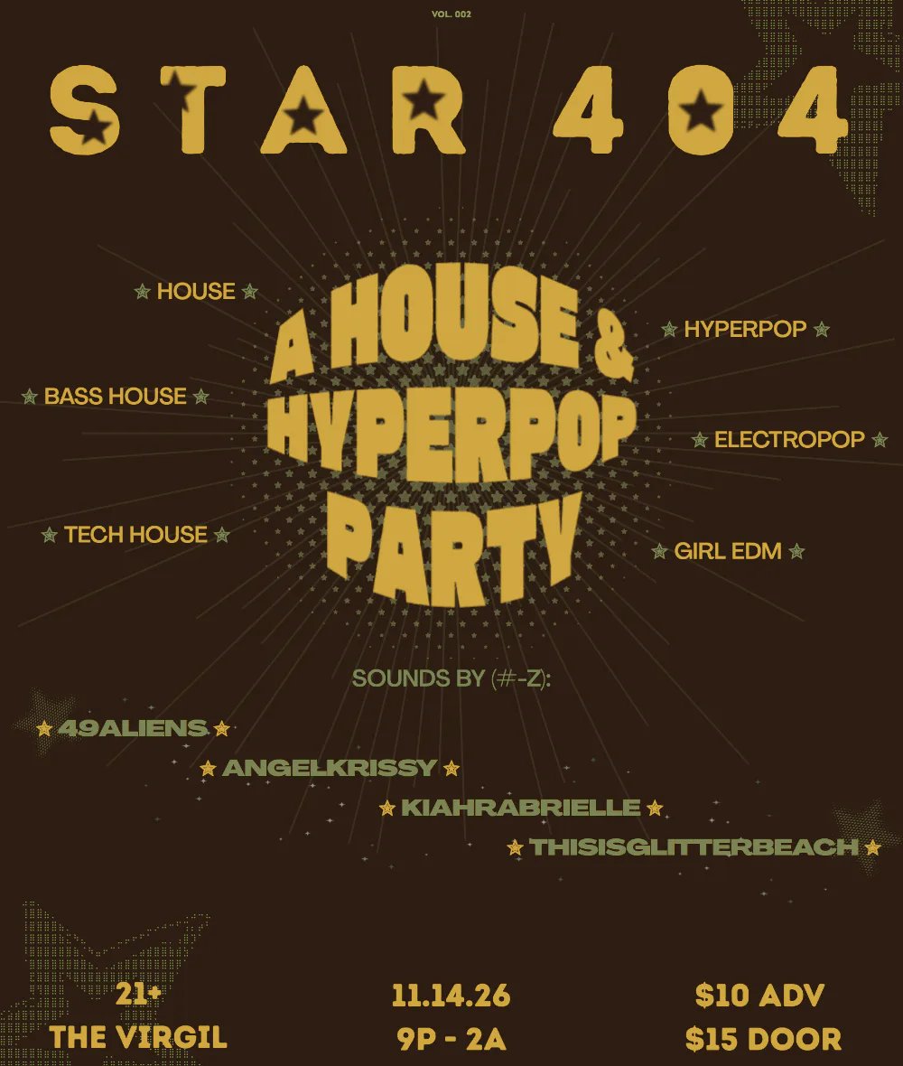 ˙⋆✮ STAR 404 Presents — The Virgil LA · Sat Nov 14