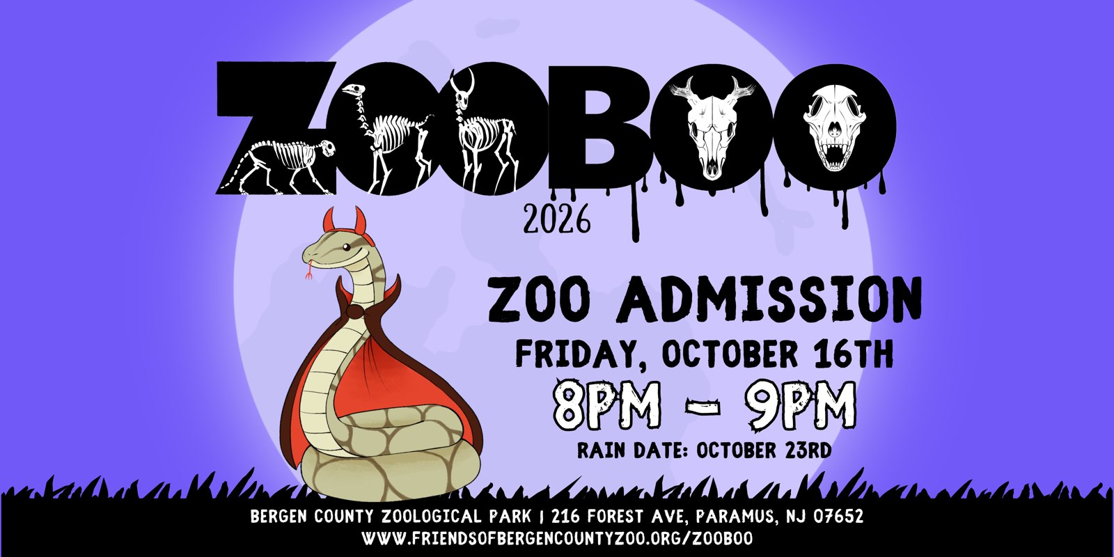 Zoo Boo at Bergen County Zoo — October 16–18, 2026