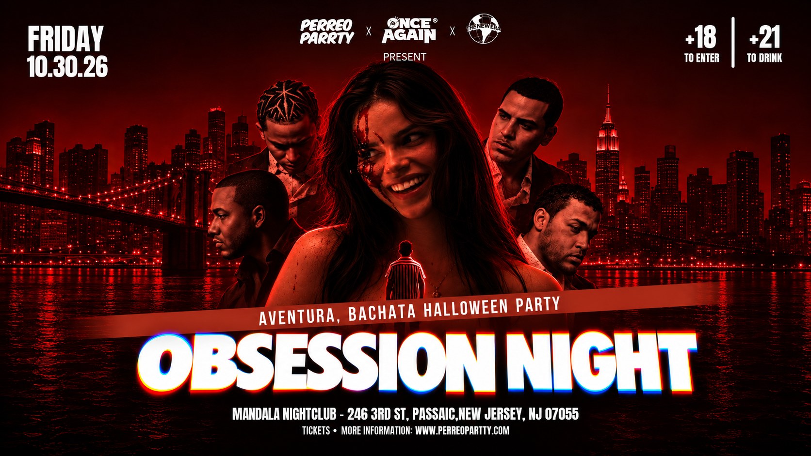 Obsession Night: Halloween Bachata Party — Mandala Nightclub, Passaic · Fri Oct 30 · 10pm–3am