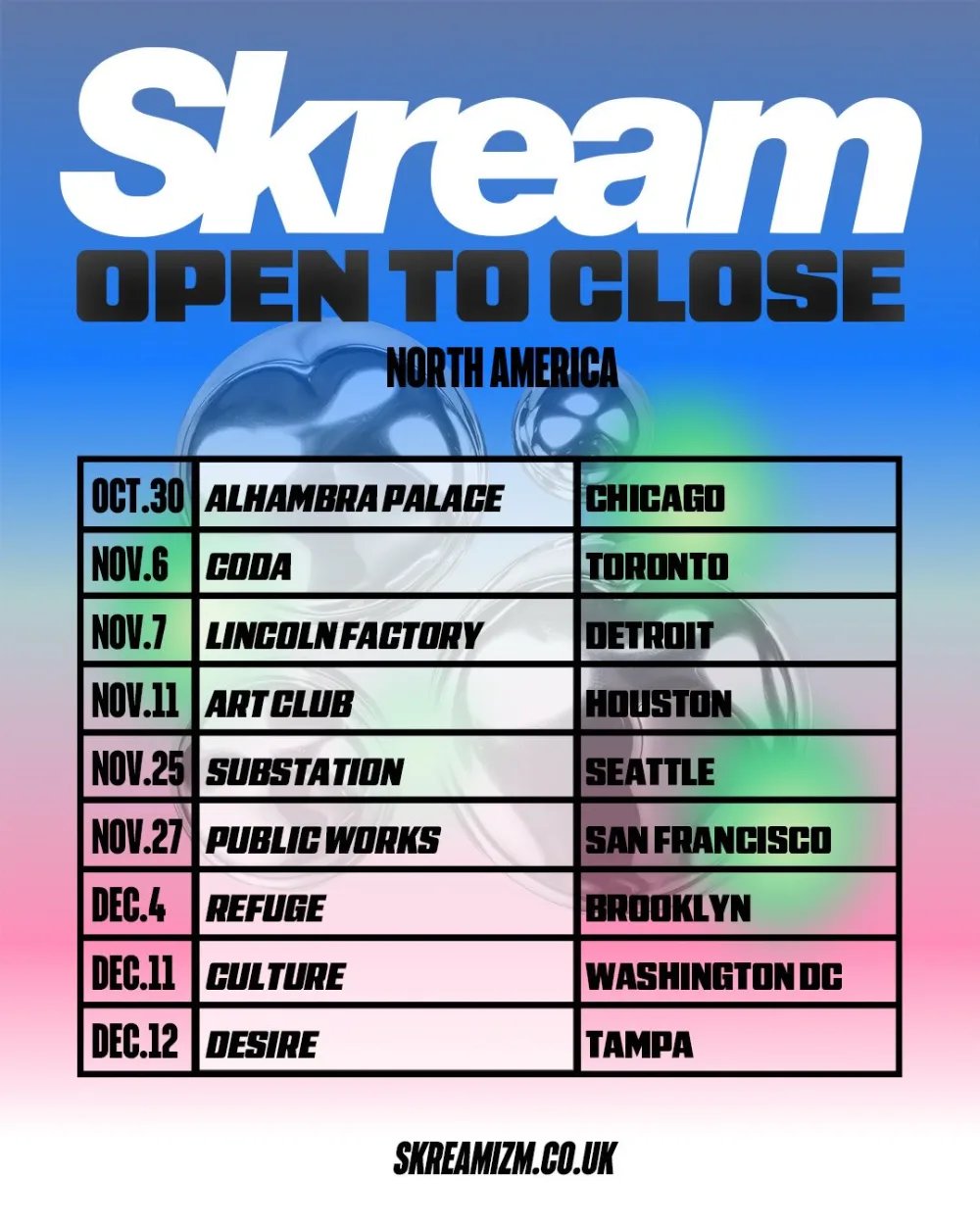 Skream — The Lincoln Factory · Sat Nov 7