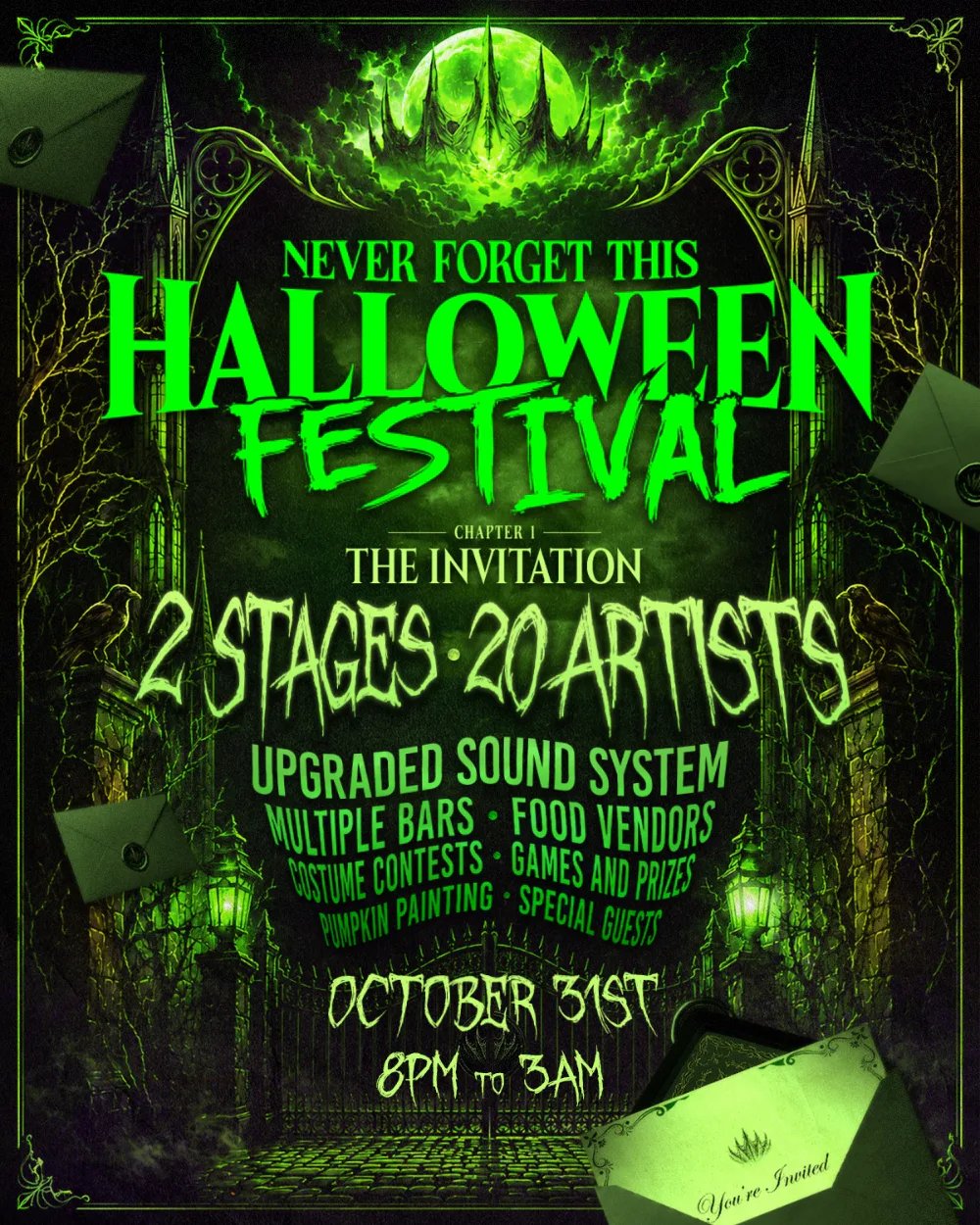 Never Forget This Halloween Festival — Majestic Event Center · Sat Oct 31
