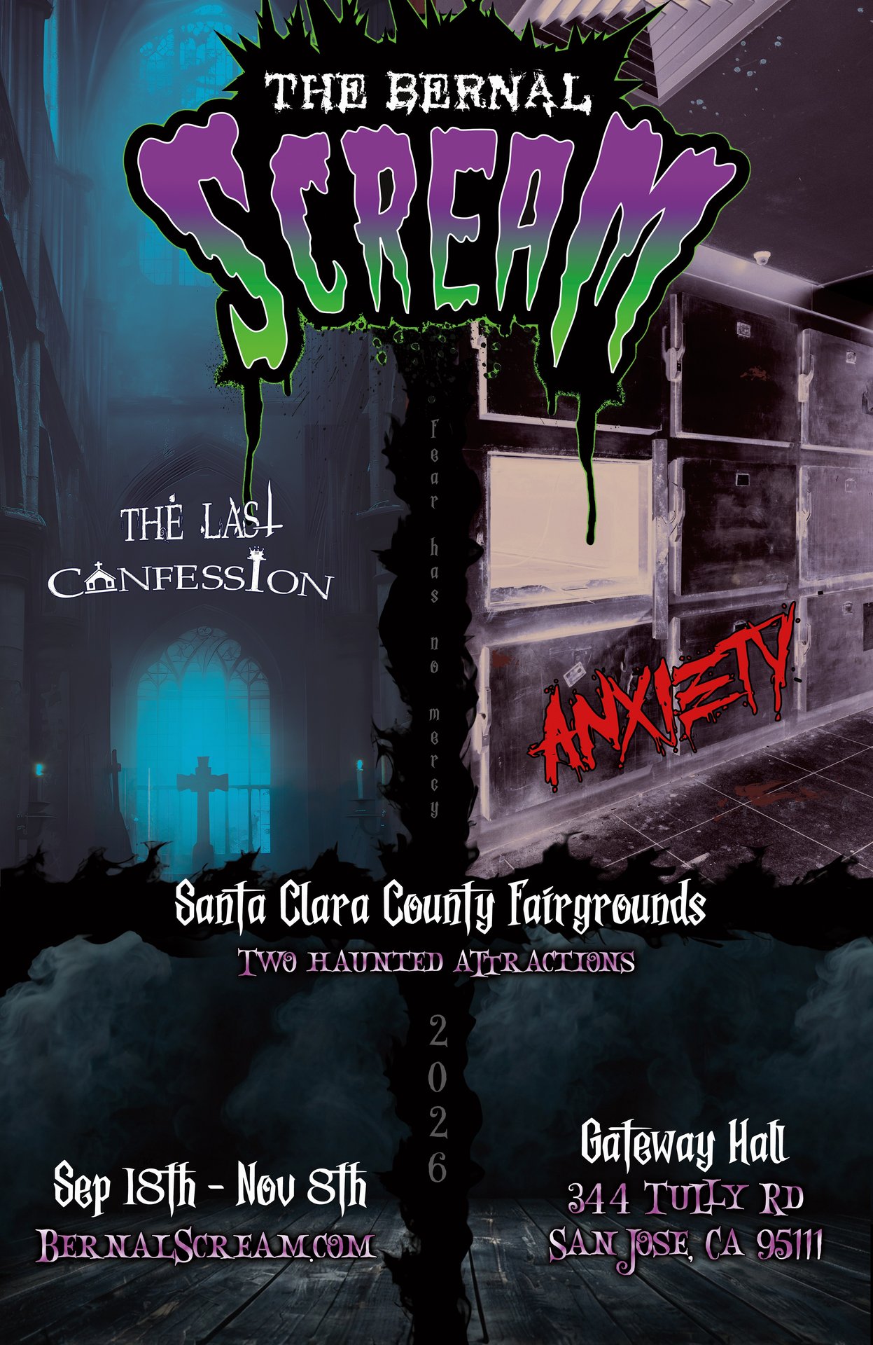 The Bernal Scream — Santa Clara County Fairgrounds, San Jose · Sep 18–Nov 8 · From 7:15pm · $35