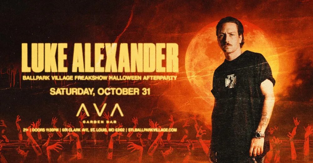 Luke Alexander — AVA Garden Bar / Club AVA · Sat Oct 31