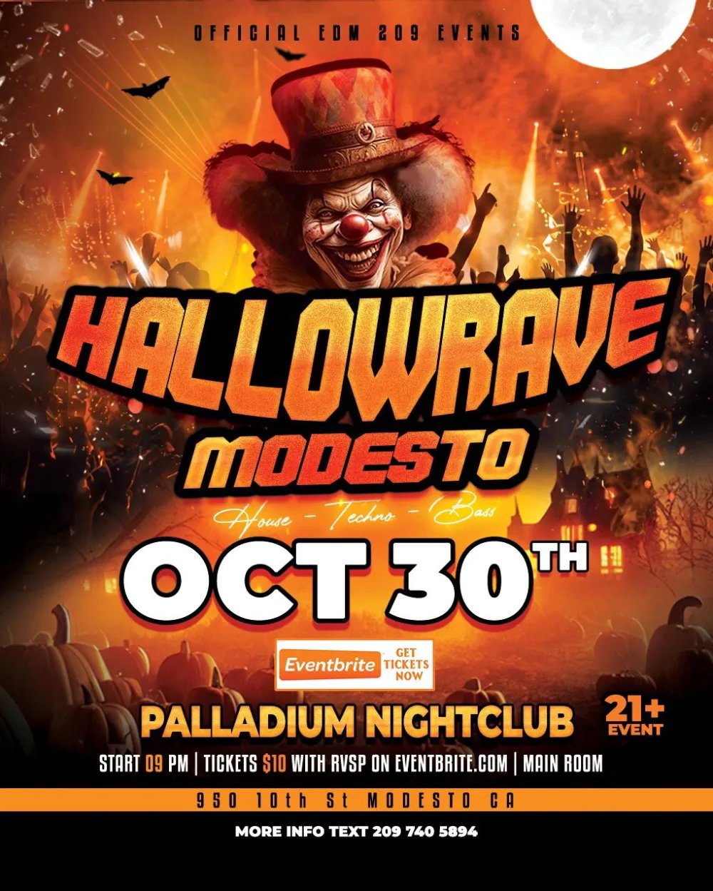 HALLOW RAVE MODESTO — Palladium Nightclub · Fri Oct 30