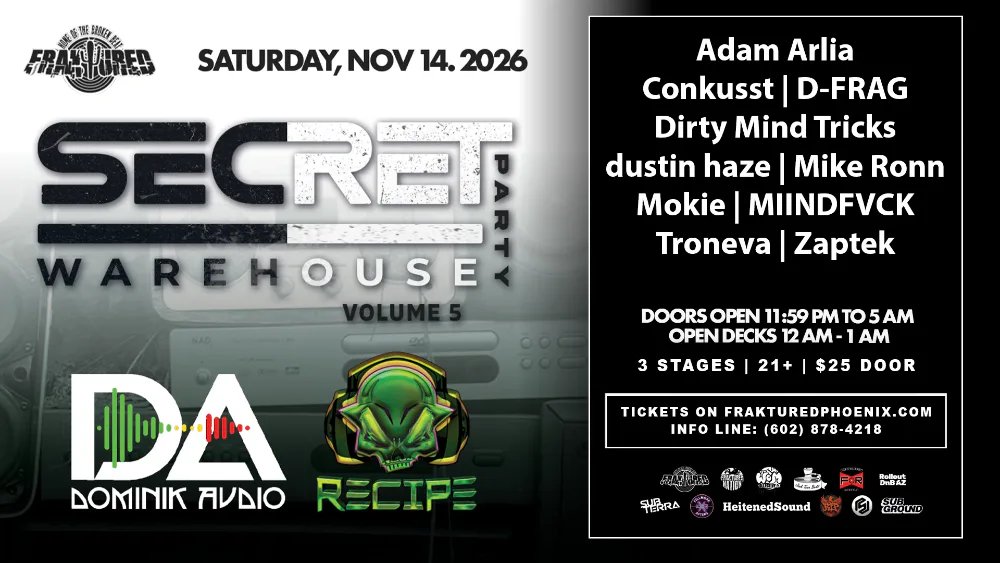 Secret Warehouse Party — 2136 West Fillmore Street · Sat Nov 14