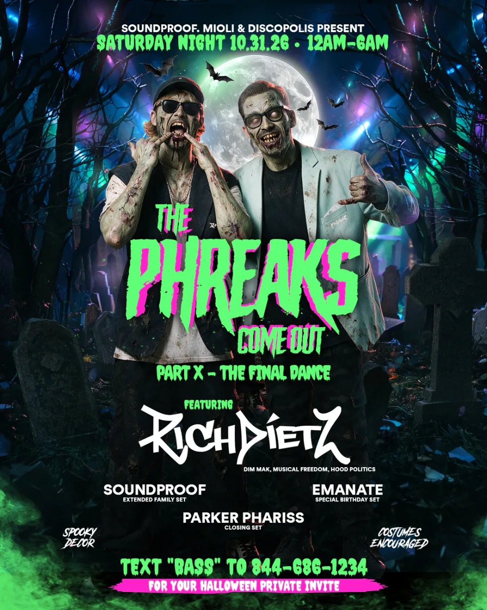 Rich DietZ, NEM, Emanate, T4OH, Rob The House, Amanda Widjaja, Nahuel Cuellas, Parker Pharris — Club 6 · Sat Oct 31