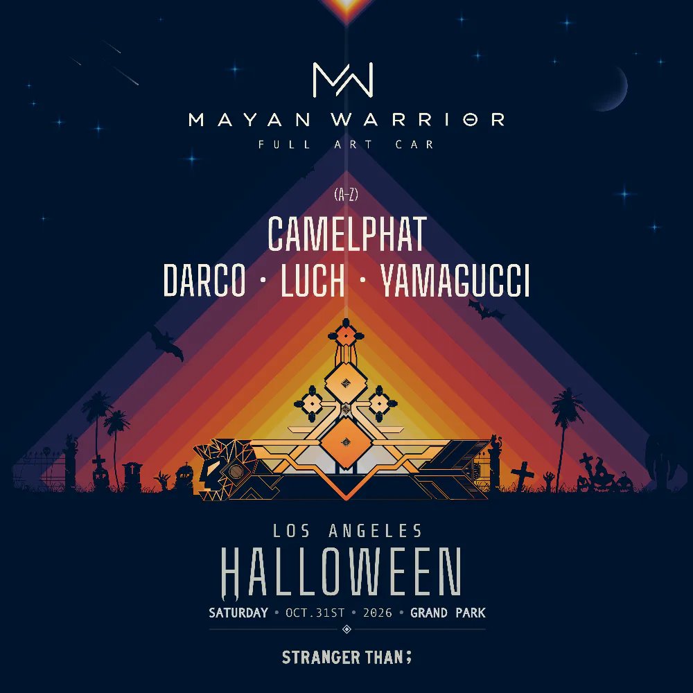 Mayan Warrior Halloween: CamelPhat, Darco, Luch, Yamagucci — Grand Park · Sat Oct 31