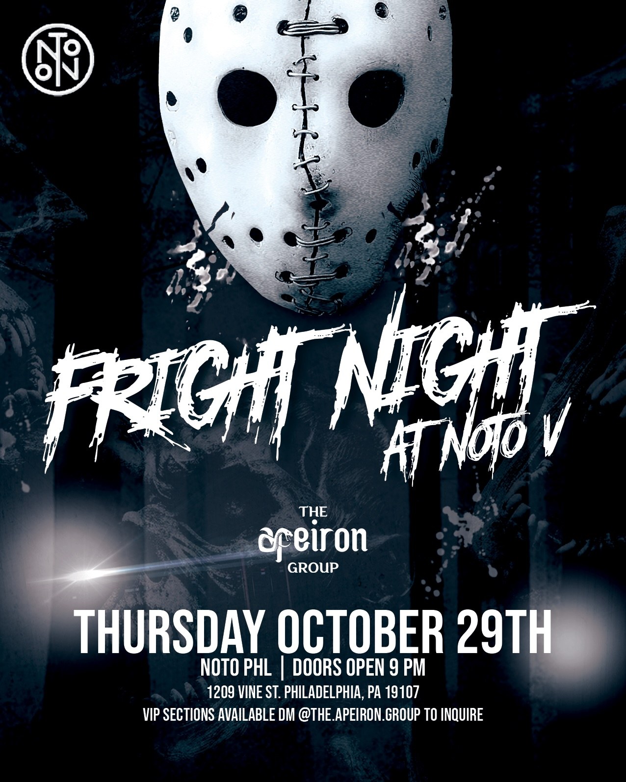 Fright Night — NOTO Philadelphia · Thu Oct 29 · 9pm