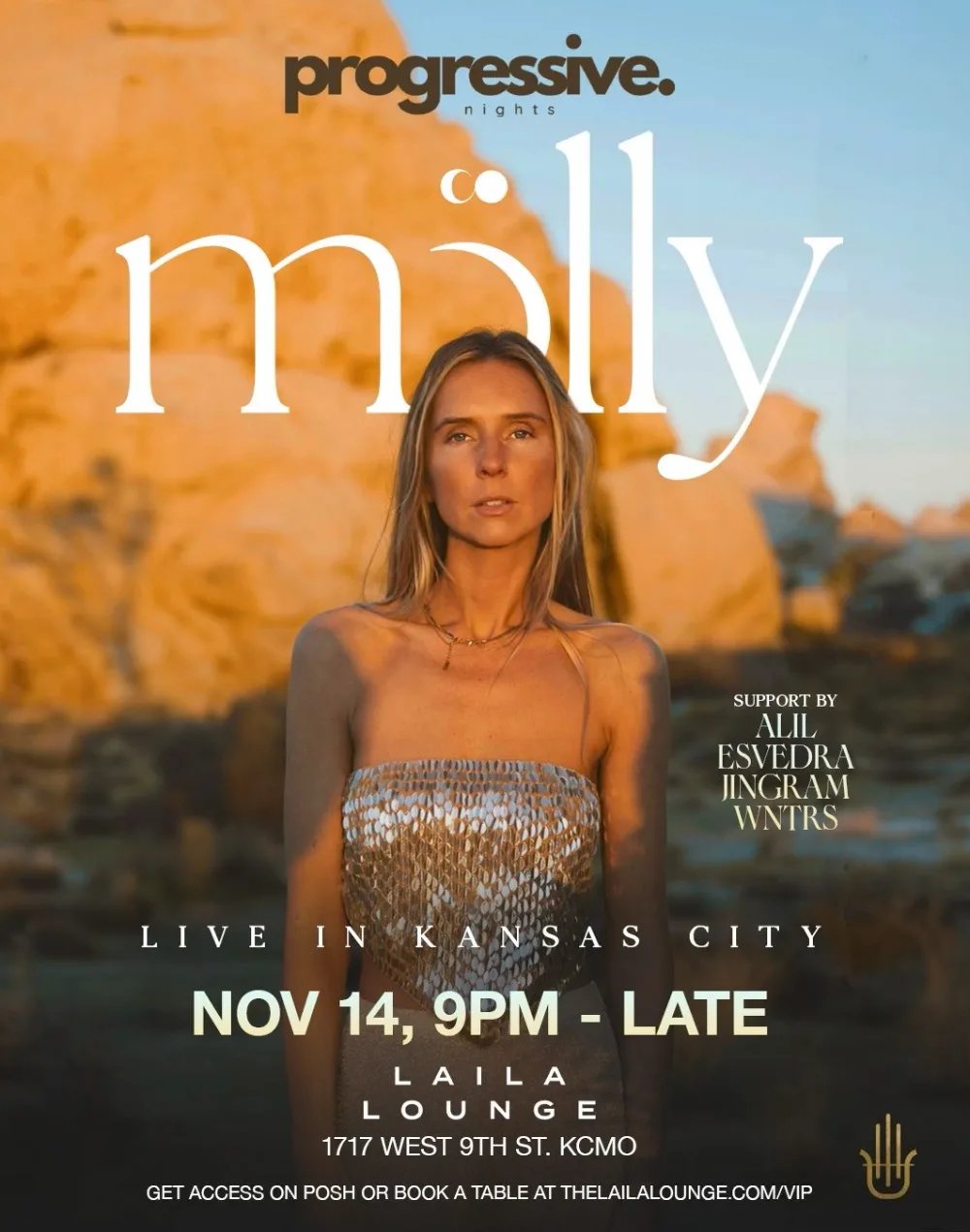 Progressive Nights Presents-Mölly: Mölly, ALIL, esvedra, jingram, WNTRs Deep — The Laila lounge · Sat Nov 14