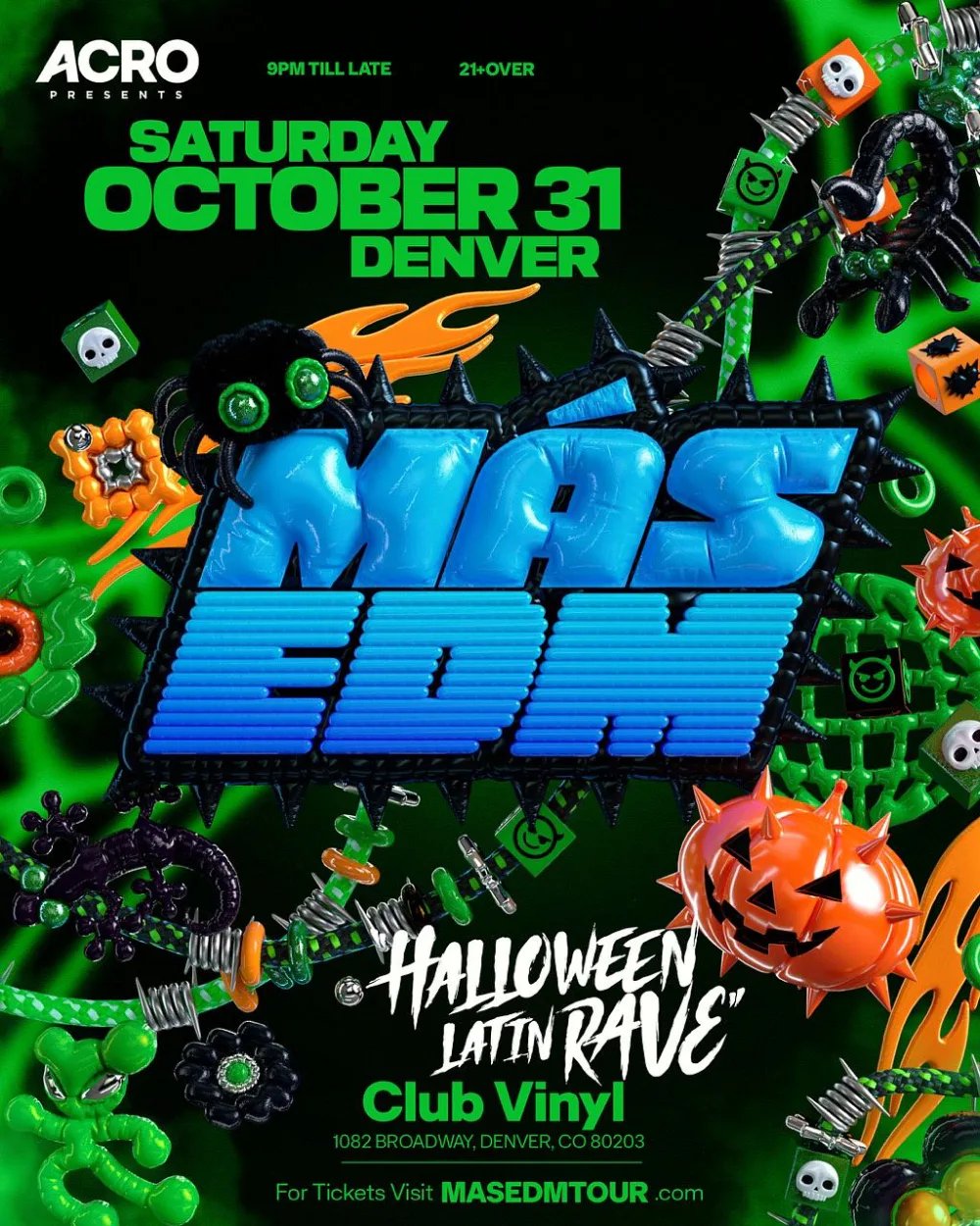 Latin Halloween rave — Club Vinyl Rooftop · Sat Oct 31