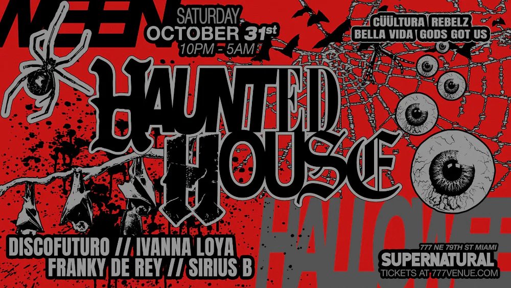 Halloween Night - Haunted House — 777 NE 79th St · Sat Oct 31