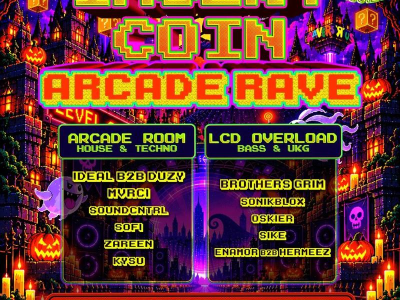 INSERT COIN - Halloween Arcade Rave (18/21+) — Dave & Busters Mission Valley · Fri Oct 30