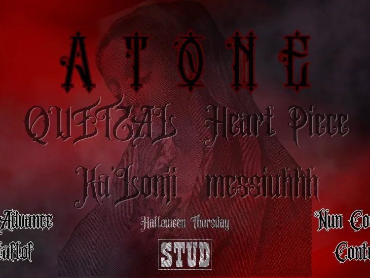 Atone — The Stud · Thu Oct 29