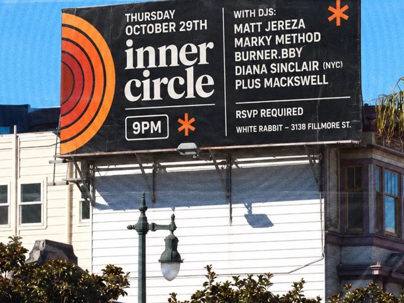 Inner Circle: Matt Jereza, Marky Method, burner.bby, Diana Sinclair, Mackswell — White Rabbit SF · Thu Oct 29