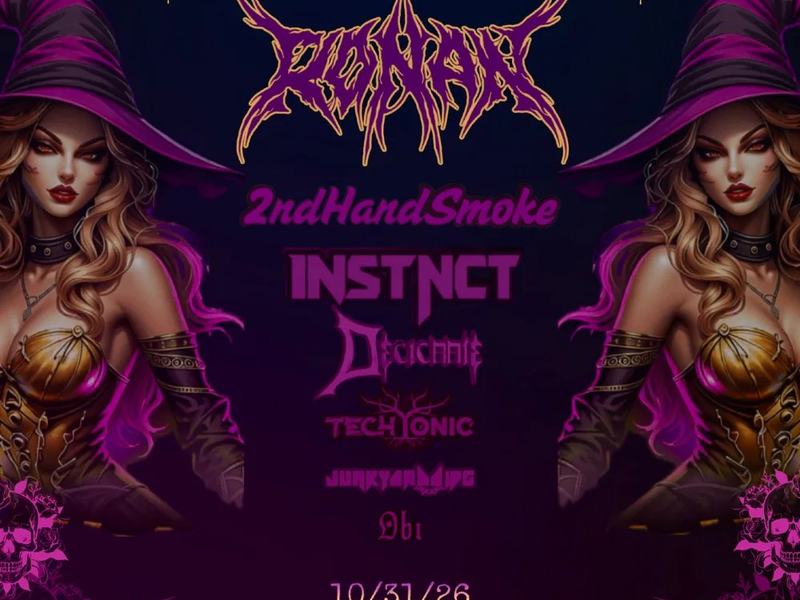 HALLOWEEN BASH II: RØNAN, 2ndhandsmoke, !NSTNCT, Decicrate, Techtonic — Lotus Room Event Center · Sat Oct 31