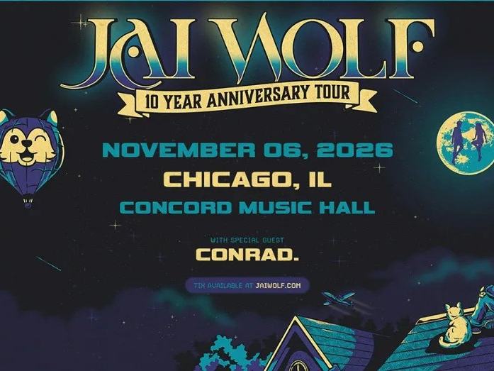 10 Year Anniversary Tour: Jai Wolf, Conrad. — Concord Music Hall · Fri Nov 6
