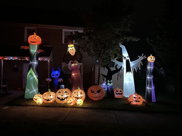 Wood Ridge Animatronics — 381 Center Street, Wood Ridge (after dark)