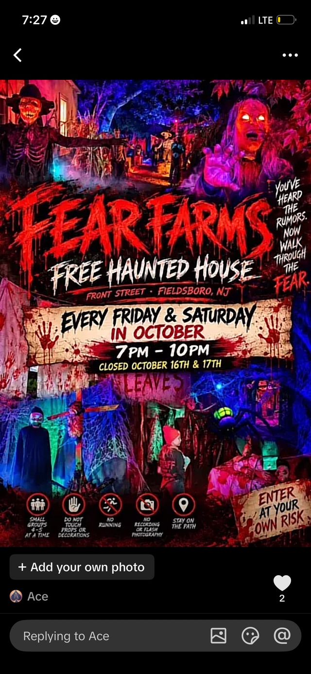 Fear Farms FREE Haunted House - Fri/Sat 7-10PM