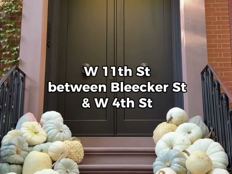 White Pumpkin Cascade Stoop — West Village