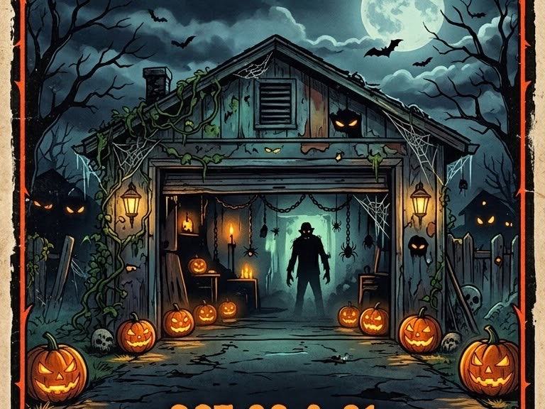 Haunted Garage And yard Display