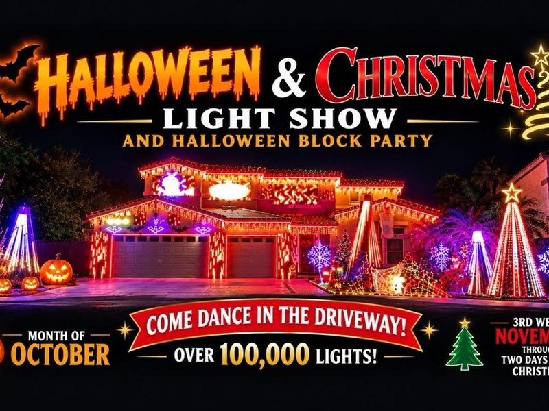 Halloween Block Party Light Show