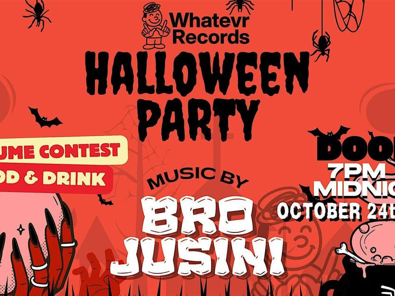 Whatevr Records Halloween Party — Wise Guys Records, Union Beach · Sat Oct 24 · 7–11pm