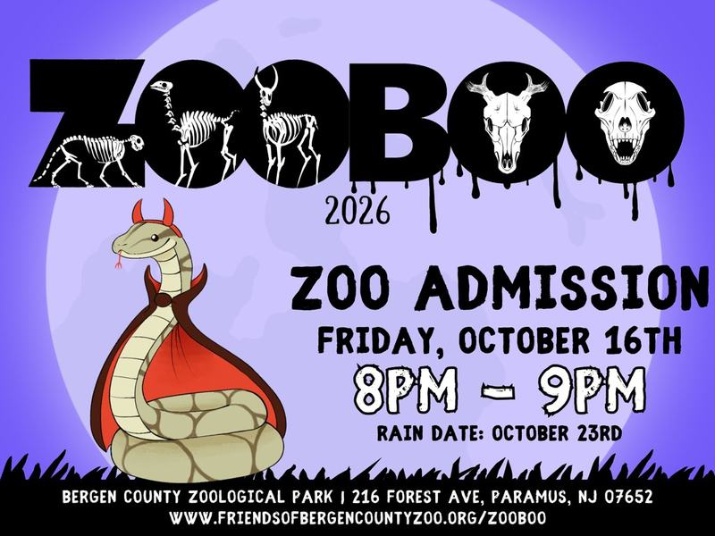 Zoo Boo at Bergen County Zoo — October 16–18, 2026