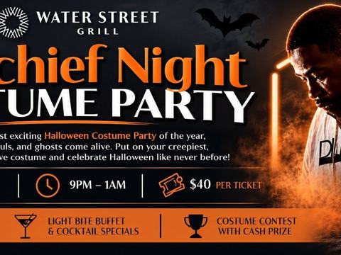 Mischief Night Costume Party with DJ Weswill — Water Street Grill, Camden · Fri Oct 30 · 9pm–1am