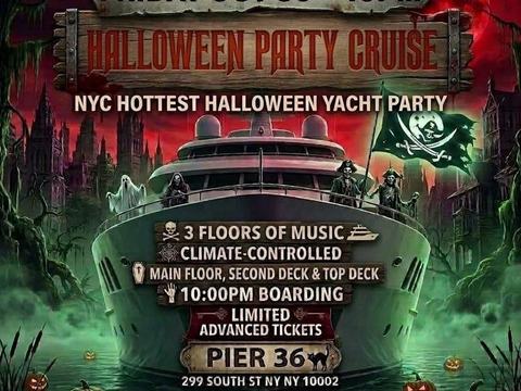 Halloween Yacht Cruise Party — Pier 36 · Fri Oct 30 · 10pm boarding