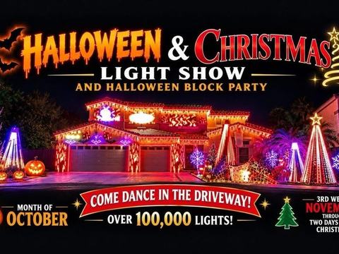 Halloween Block Party Light Show