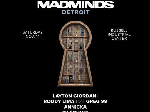 Layton Giordani, Roddy Lima b2b Greg 99, Annicka, DJ Sphinx — Russell Industrial Center · Sat Nov 14