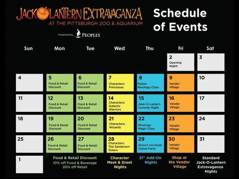 Jack O'Lantern Extravaganza — Pittsburgh Zoo & Aquarium · Oct 2-Nov 1