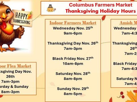 Columbus Farmers Market — Columbus, NJ · Thursday & Saturday 8 AM–8 PM, Friday 10 AM–8 PM