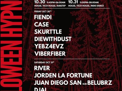 ELYSIUM PRESENTS - HALLOWEEN HYPNOSIS: Fiendi, Case, skurttle, Yebz4evz — The Reef Honolulu · Fri Oct 30