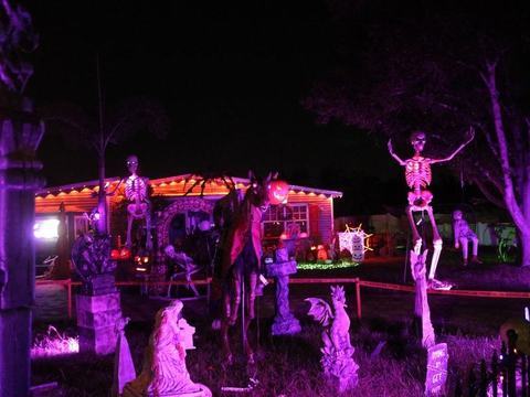 skeleton and graveyard