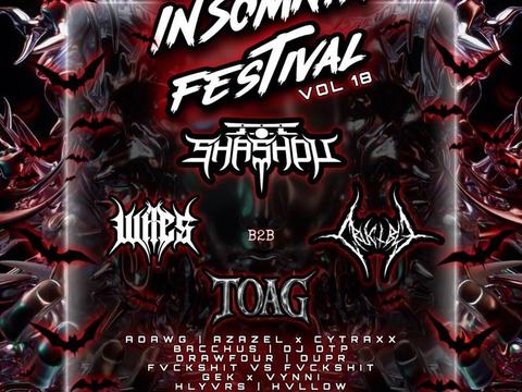 Insomnia Festival Vol 18: Shashou, Wiles b2b CRUCIBLE, TOAG — 2136 West Fillmore Street · Fri Oct 30