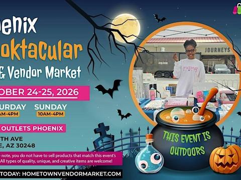 Phoenix Spooktacular Craft & Vendor Market — Tanger Outlets Phoenix, Glendale, AZ · Sat Oct 24 – Sun Oct 25