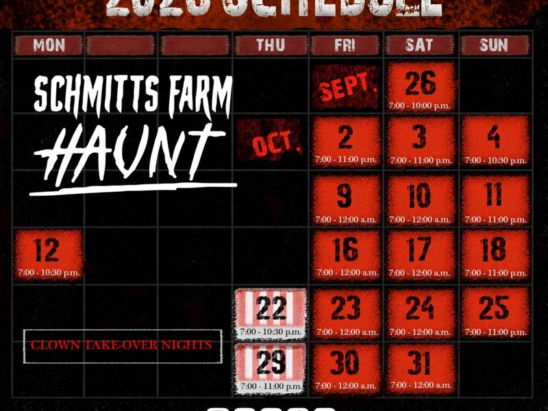 Clown Take-Over Night — Schmitts Farm Haunt · Thu Oct 29