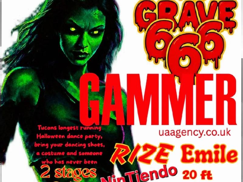 RAVE 2the GRAVE 666: Gammer, RIZE, Emile, 20ft Neon Jesus, NinTiendo, atom energy + more — Poe's Art House · Sat Oct 31