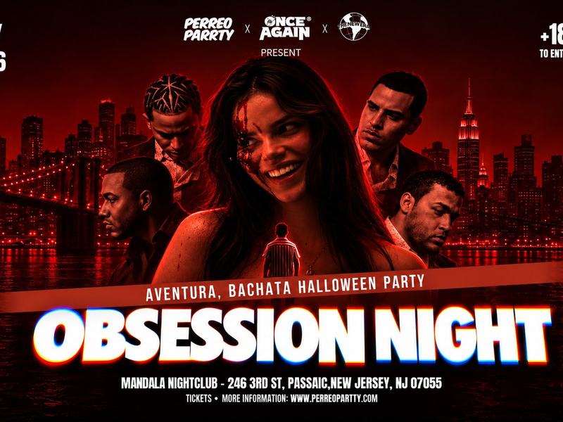 Obsession Night: Halloween Bachata Party — Mandala Nightclub, Passaic · Fri Oct 30 · 10pm–3am