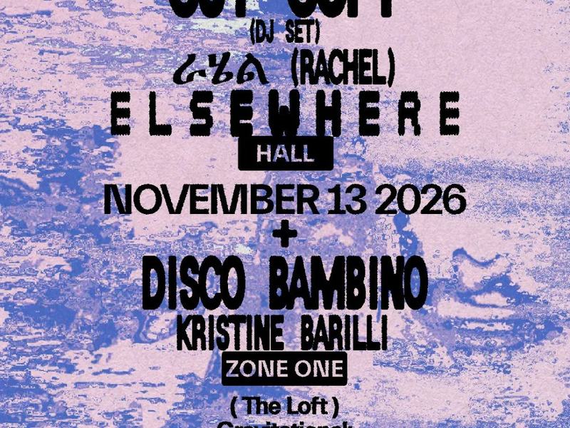 Cut Copy, Disco Bambino, Kristine Barilli — Elsewhere · Fri Nov 13