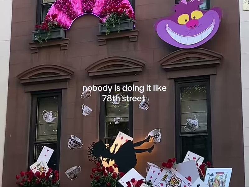 Alice in Wonderland — Cheshire Cat Brownstone