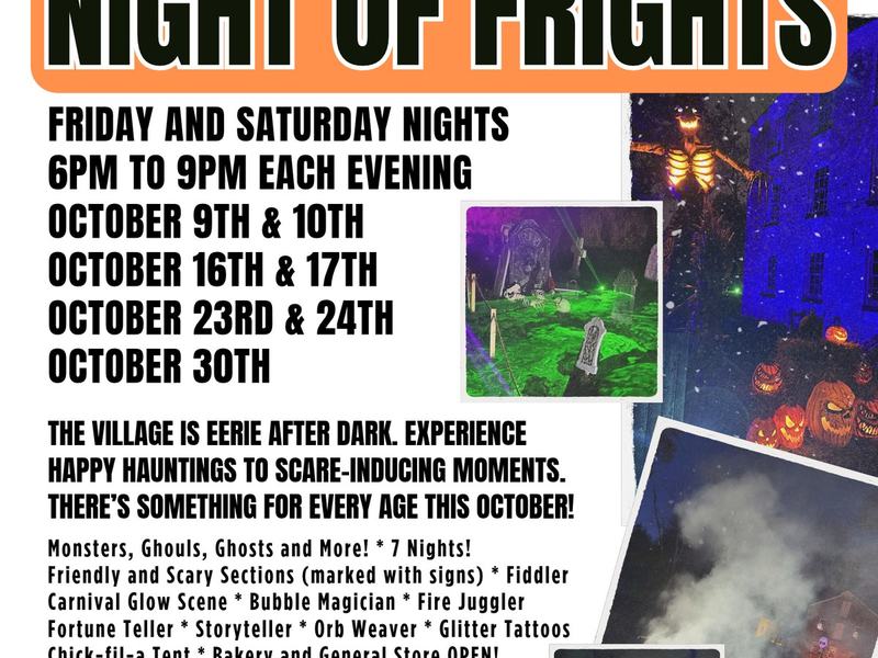 Night of Frights — Historic Village at Allaire · Fri Oct 30 · 6–9pm