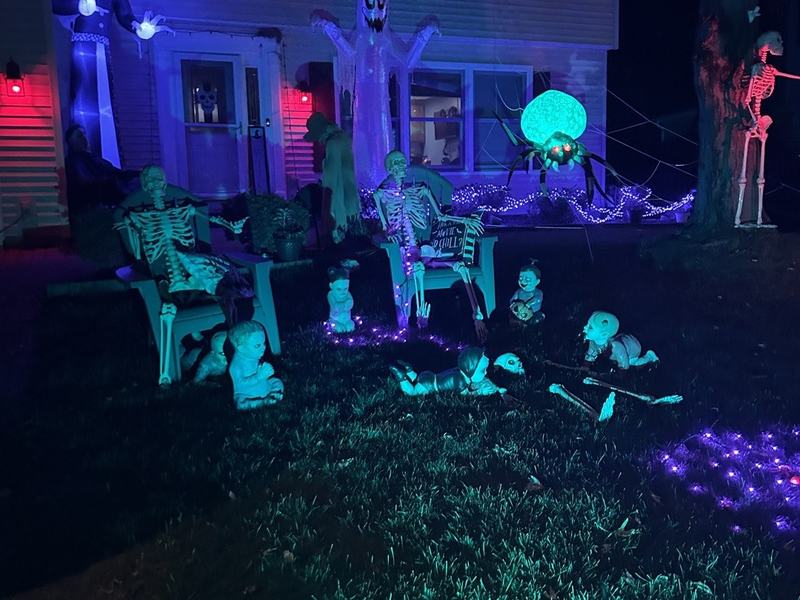 Bones and Inflatable Boos